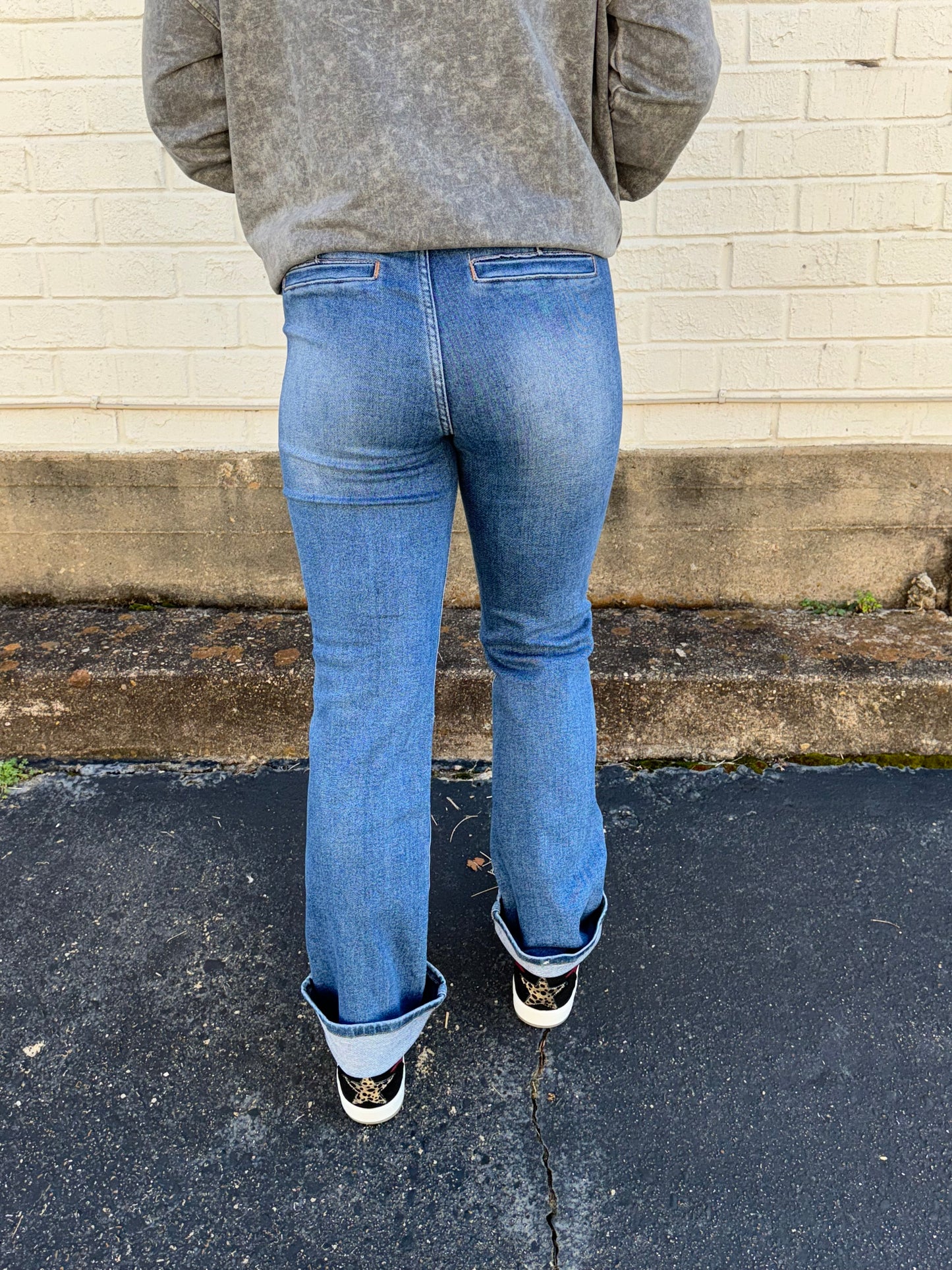 Cuffed Risen Jeans