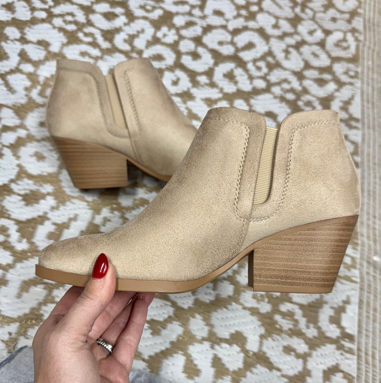 Beige Booties