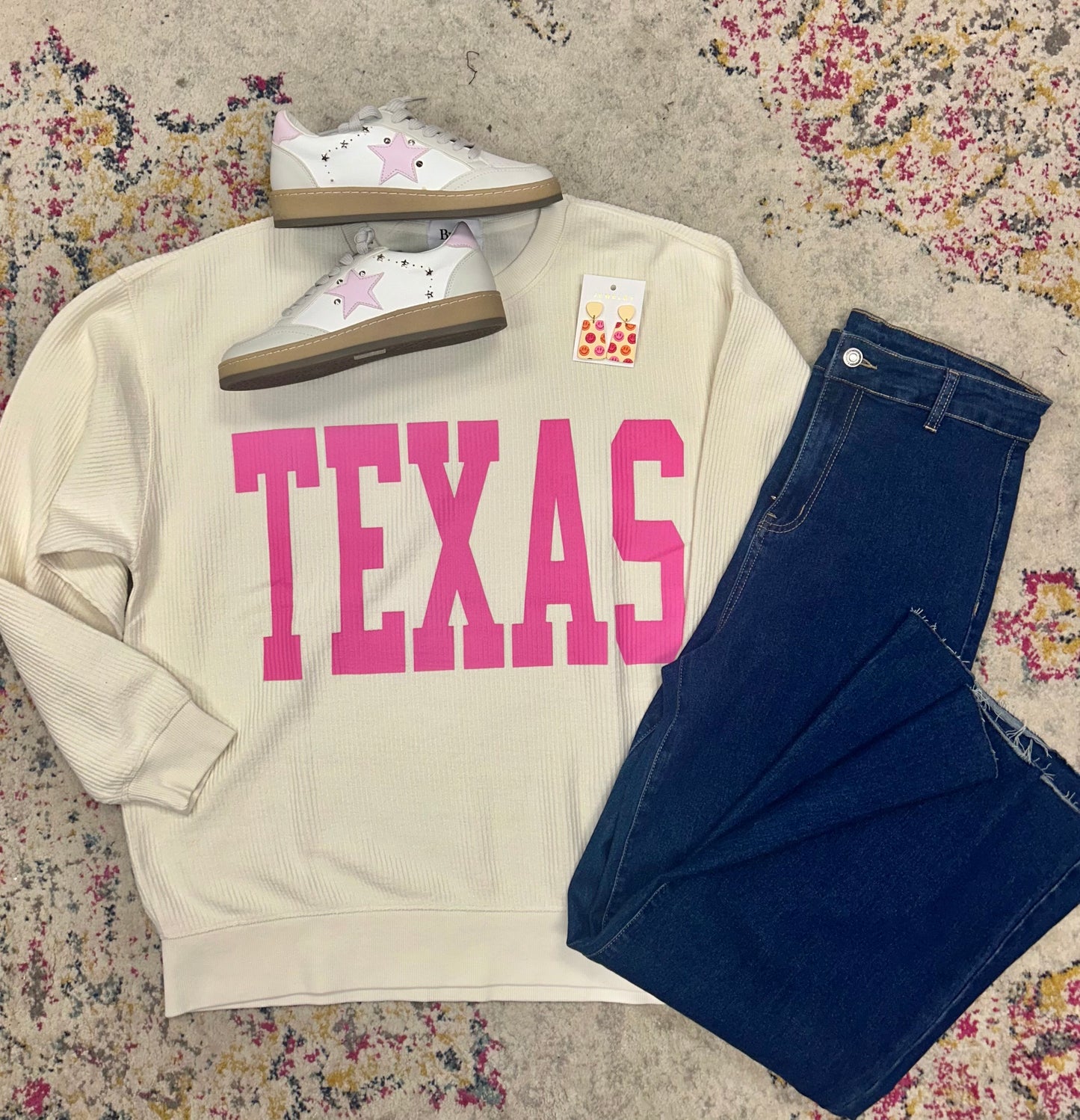 Cream and pink Texas