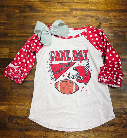 Game day kids touchdown dress