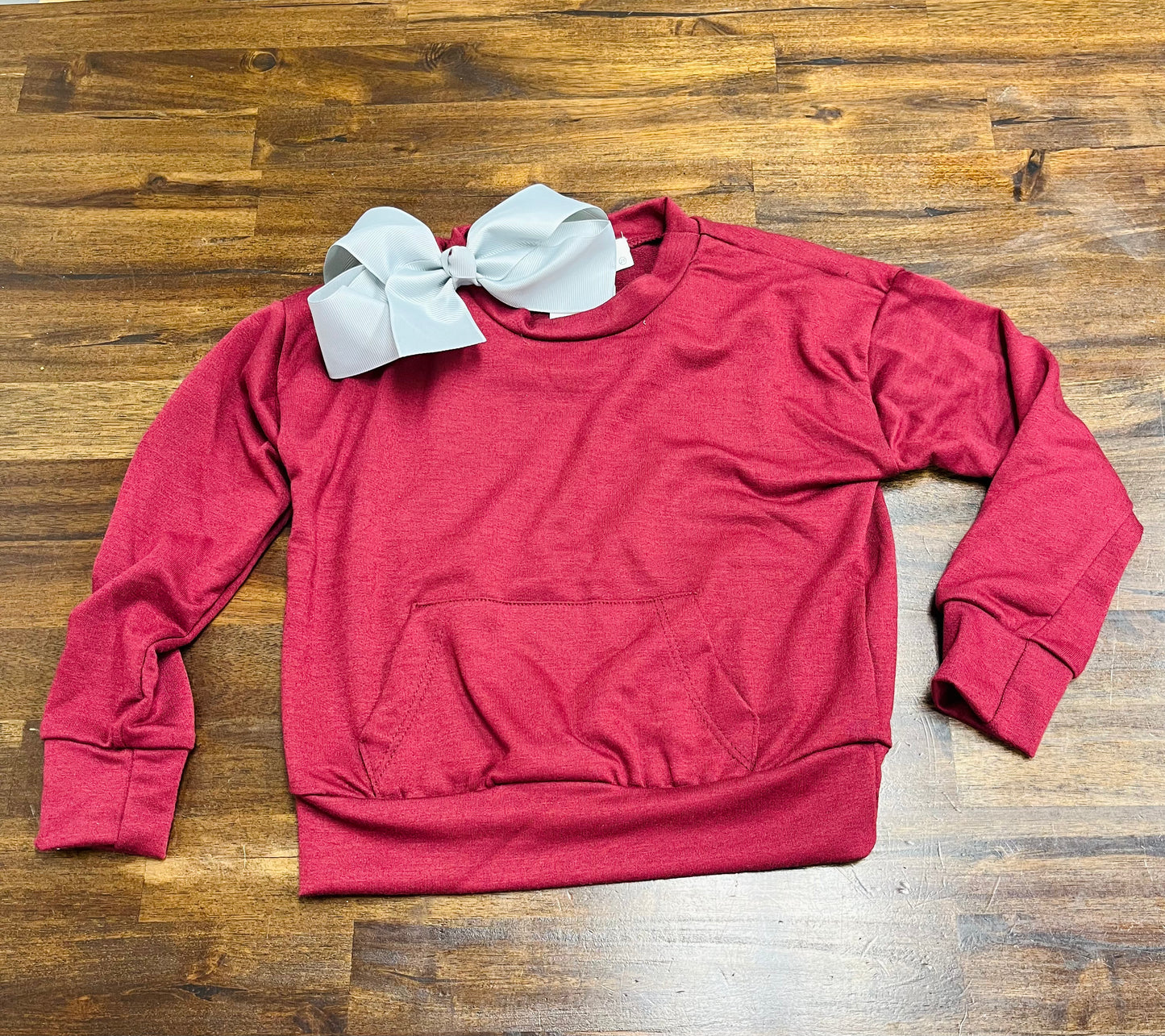 Maroon kids top