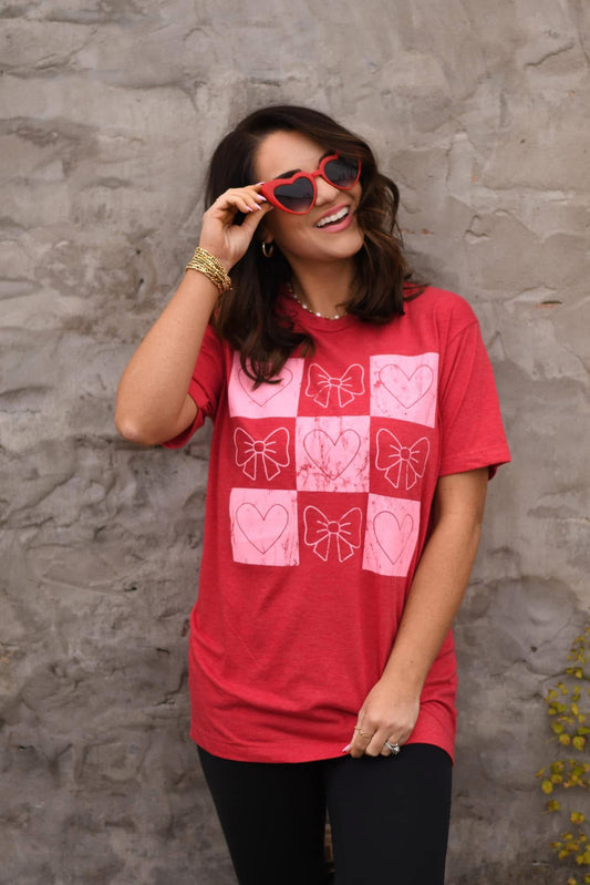 Hearts & Bow Tee